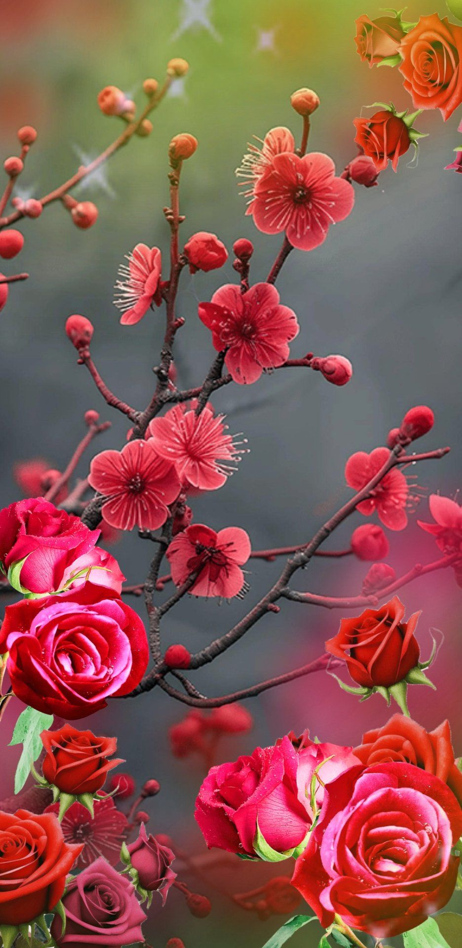 盛开花朵的美景