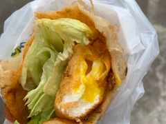 -小红车炸蛋葱油饼