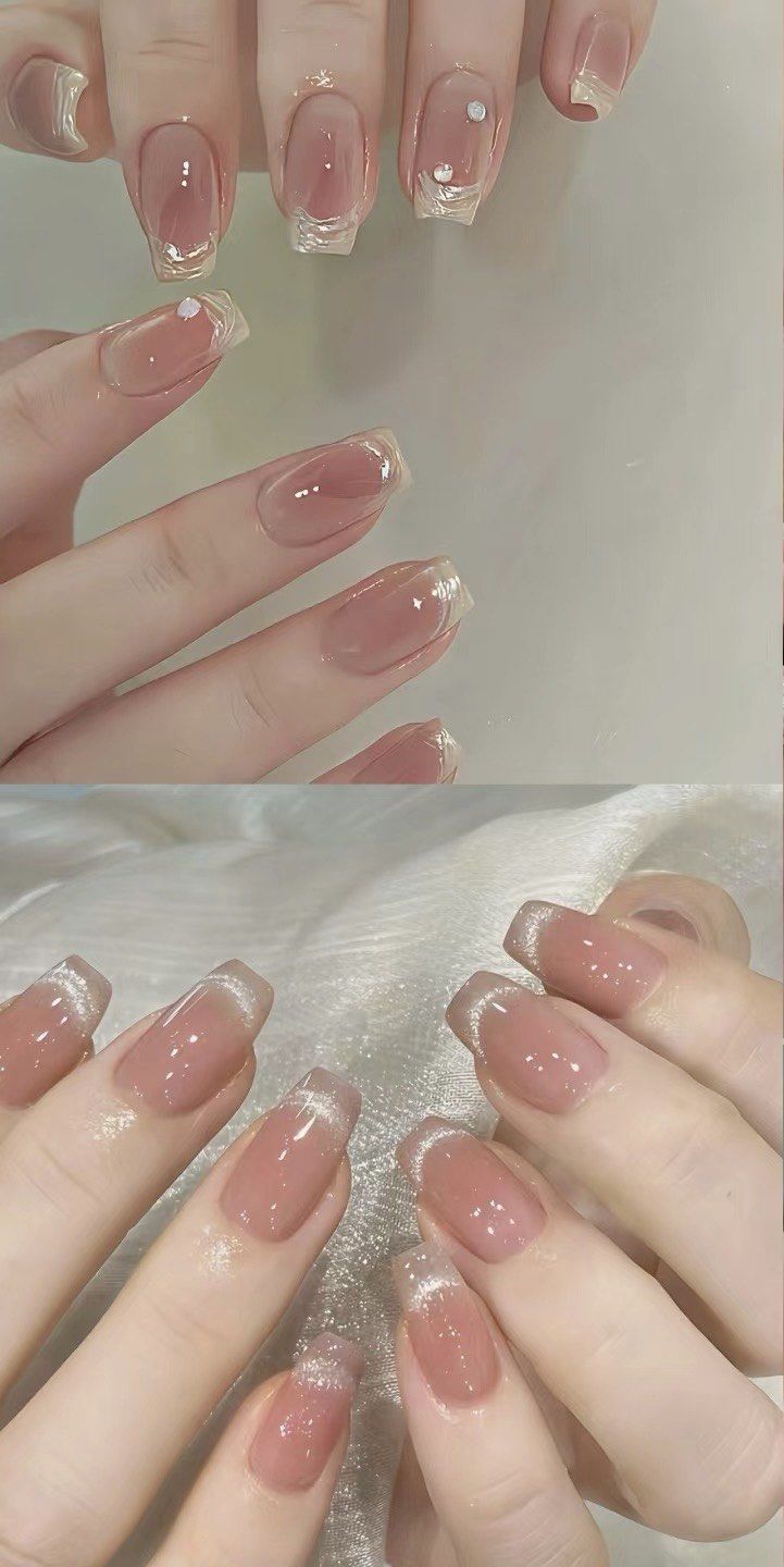 法式美甲#美甲#法式猫眼美甲