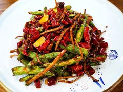 干煸茶树菇豆角-国强手抓(西夏区店)