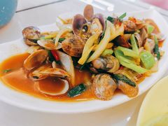 姜葱炒花甲-覃记海鲜美食餐厅