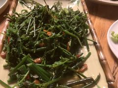 水豆豉炒蕨菜-缘生态云南菜·野生菌庭院餐厅(华侨城店)