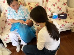 -慧婴轩婴儿理胎发胎毛笔胎毛画手足印(通州店)