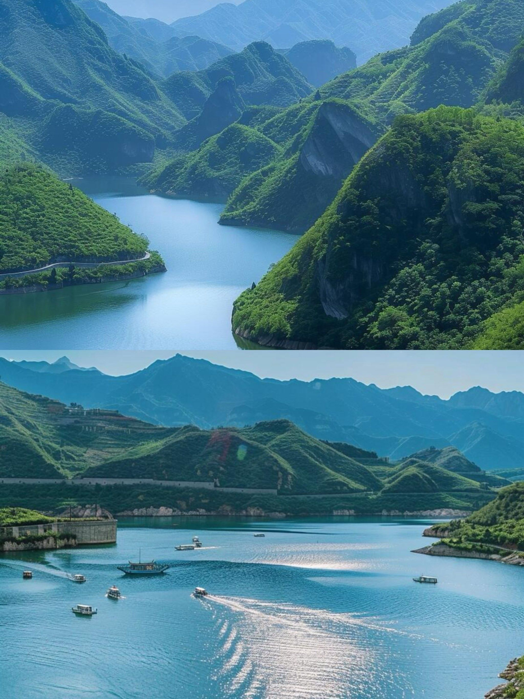夏天来易水湖这边游览,真的是人间享受,一个既能感受历史文化,又能