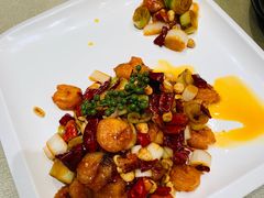 宫爆虾仁-将相和·海鲜蒸饺大连菜