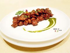 黑椒青酱牛肉粒-将相和·海鲜蒸饺大连菜
