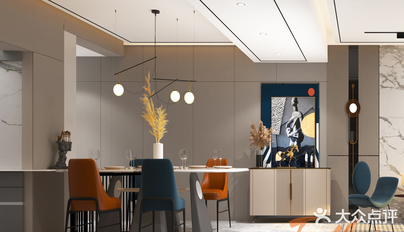 【鲁班装饰】时代俊园180㎡现代简约风格