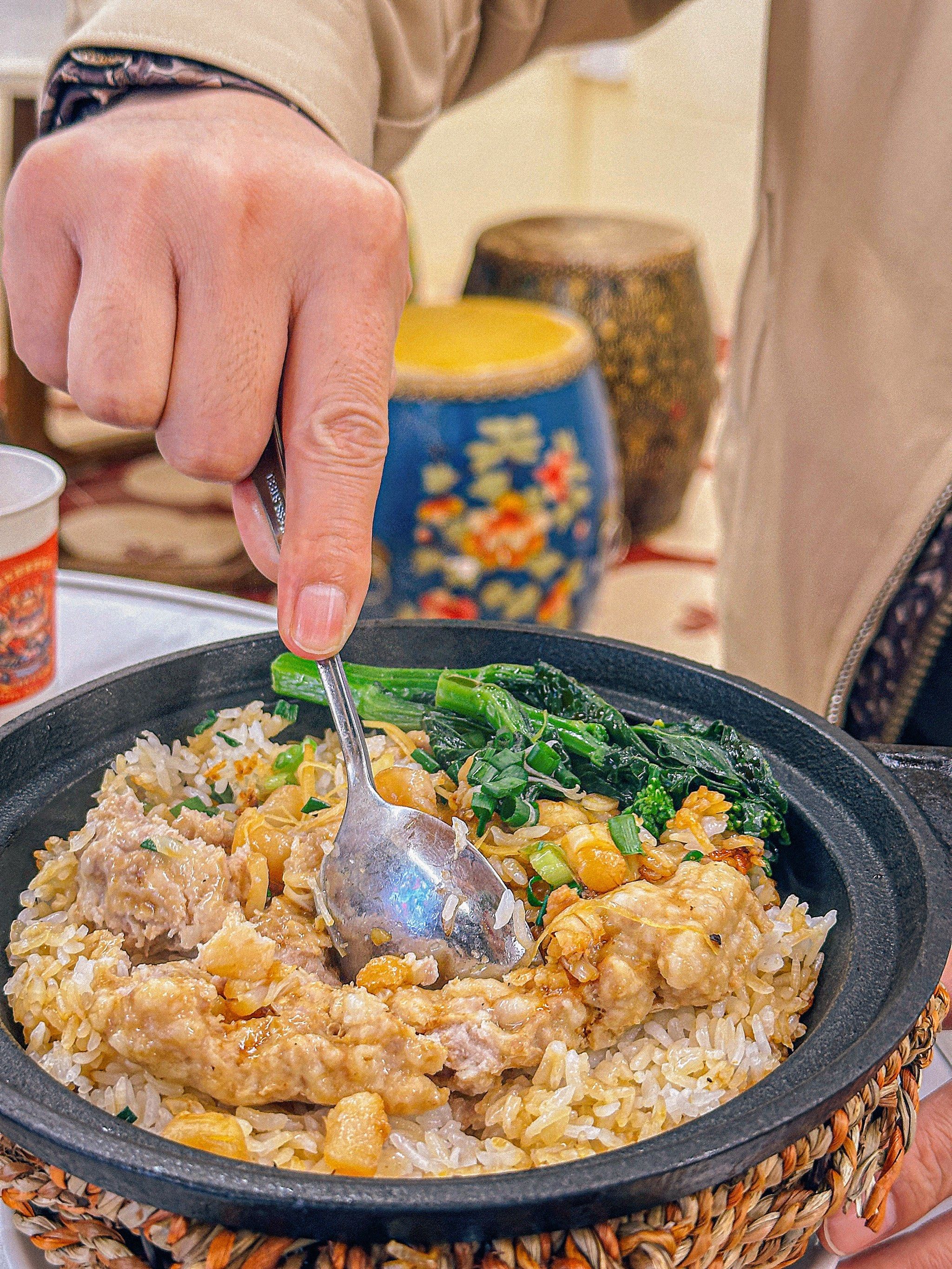 真真的真材实料瑶柱肉饼煲仔饭❗️