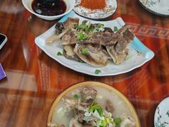 -陕北农家小吃风干羊肉剁荞面