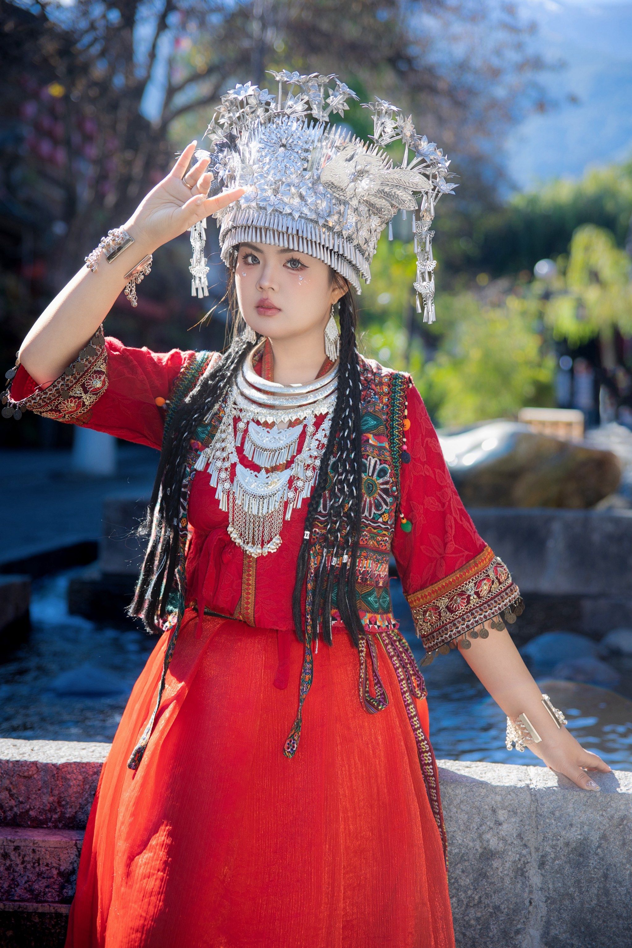 体验苗族少女,这套民族风我先冲了