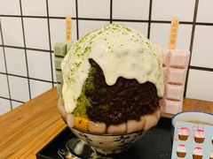 抹茶生乳かき氷-WONDER ICE 萬得冰田(建設路总店)