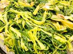 鉄板虾酱通菜-沙龙酒家