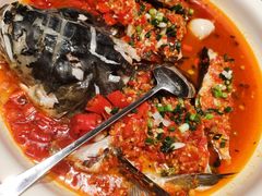 老坛剁椒蒸有机鱼头-渔乡米香·剁椒鱼头(四方坪店)