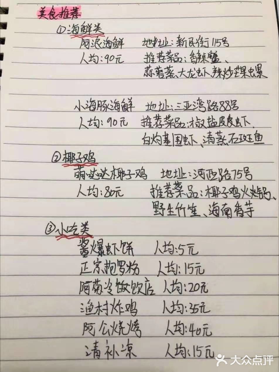 作为一个三亚当地大学生，为红薯们熬夜整理了一份超级详