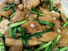 韭菜炒饹馇-王村姑老土炕莜面村(桥东店)