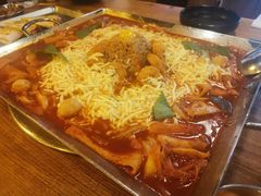 虾仁火山炒年糕-包装马车·韩国料理·포장마차