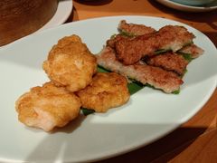 煎酿尖椒拼虾饼-常来小聚·广州非遗传承餐厅(中山二路店)