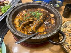 -海派美食·家宴海鲜青岛菜·石锅鲽鱼头(东方城店)