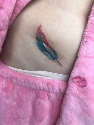 修复两三天，发亮是因为涂了凡士林-新肤洗纹身