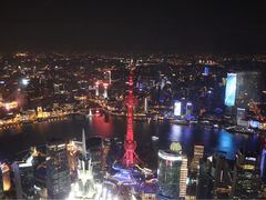 夜景-上海环球金融中心云端足球盛典