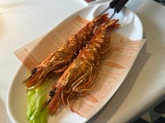烤深海野生大虾-开海·红岛海鲜虾水饺(石老人店)