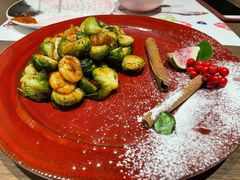 孢子甘蓝煎虾仁-甜阿姨·天台花园私房菜(万松园店)