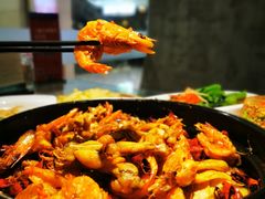 虾拼牛蛙锅-红蕃干锅·脆皮香辣虾(南屏街金鹰店)