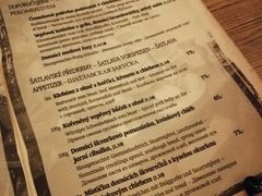 菜单-Krčma Šatlava