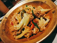 干锅花菜-老头儿油爆虾(金鹰世界店)