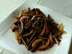 球葱炒脐门-怡园饭店-餐厅(四望亭店)