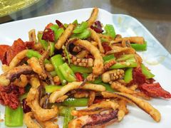 干煸鱿鱼须-锅贴王海鲜小馆