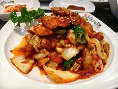 辣白菜炒五花肉-青松馆韩国料理(香港中路佳世客店)