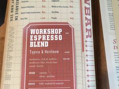 菜单-The Workshop Coffee
