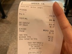 账单-Fergburger(皇后镇店)