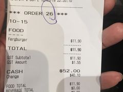 账单-Fergburger(皇后镇店)