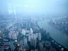 傍晚景色(雨天)-上海环球金融中心云端足球盛典