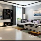 客厅黑白搭配简约设计,配套集团12888客厅臻选套餐
