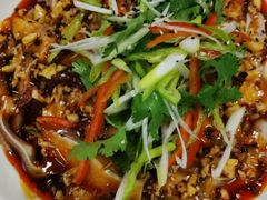 -陕北农家小吃风干羊肉剁荞面