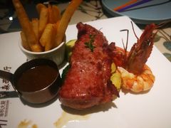 牛油香煎越南虎虾拼三角肥牛扒-美森西餐厅(曙光大道店)