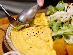火腿芝士欧姆蛋配烤土豆沙拉-Ginko银子(青龙街店)