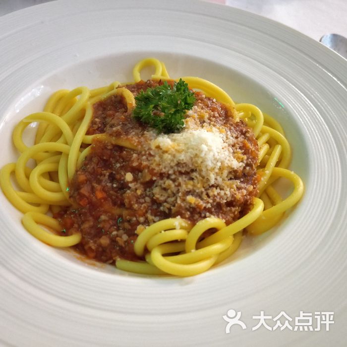 t8法式铁板料理江景餐厅番茄意面图片-北京西餐-大众点评网