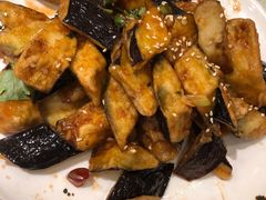 风味茄子-华盛园卷子王农家菜水库鱼