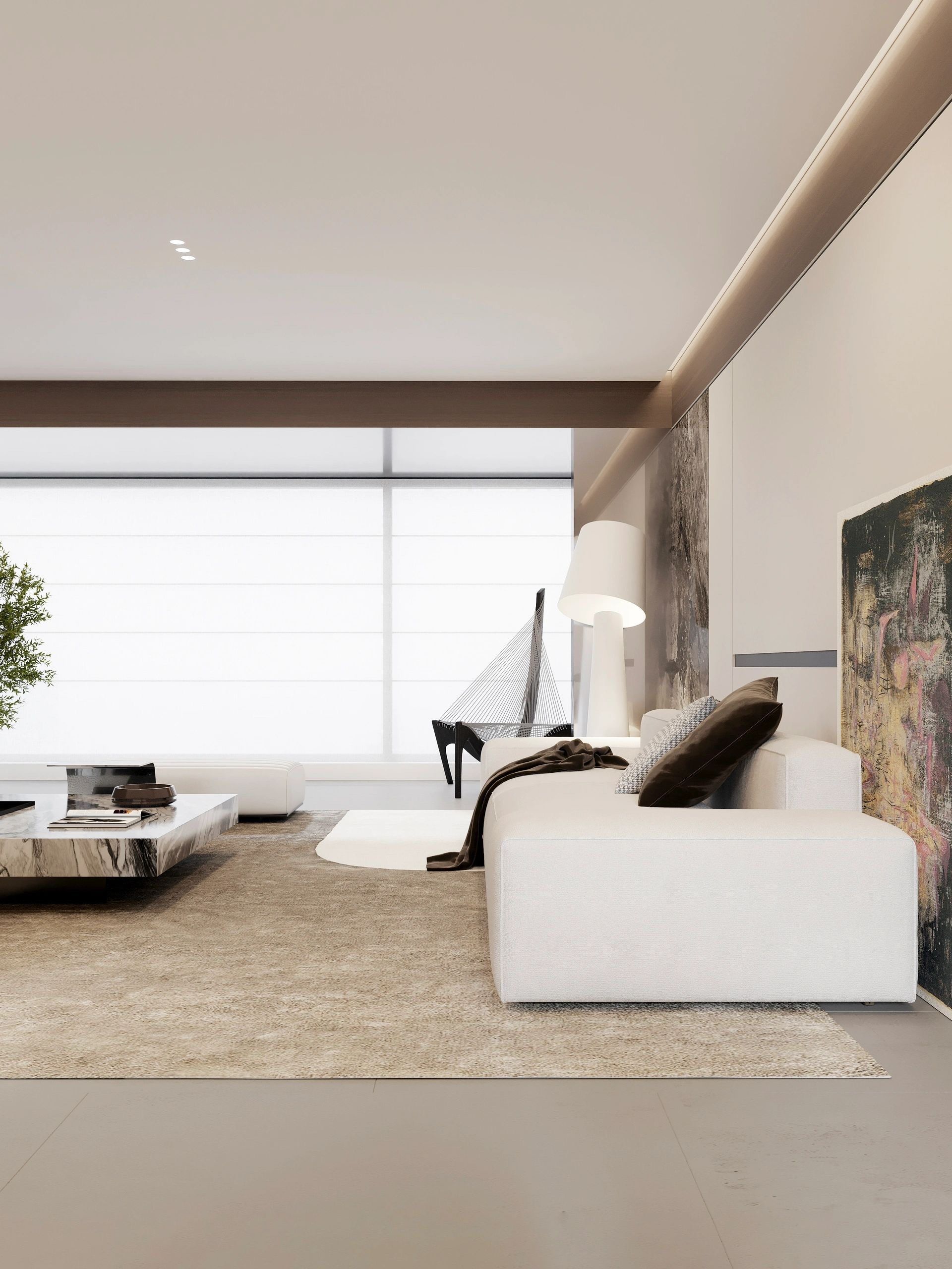 高级质感的意式极简客餐厅