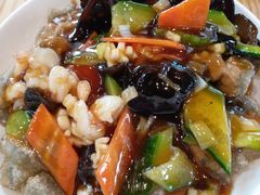 三鲜焖子-方城小吃店