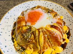 三文鱼流心熔岩饭-梦山水日本烧肉(五四广场店)