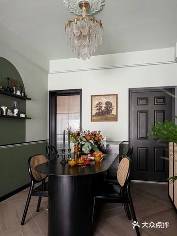 108㎡英式复古风，别具一格的橄榄绿色调，仿佛有魔法般，