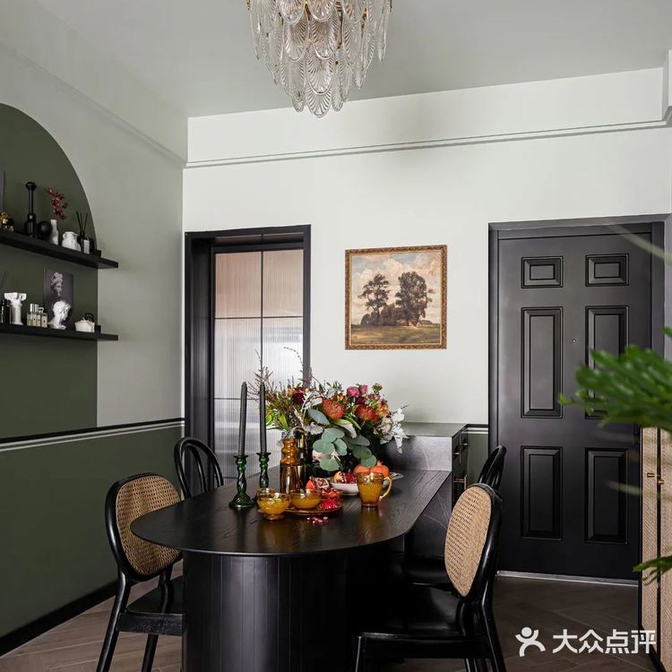 [礼花]108㎡英式复古风，别具一格的橄榄绿色调，仿佛有魔法般，