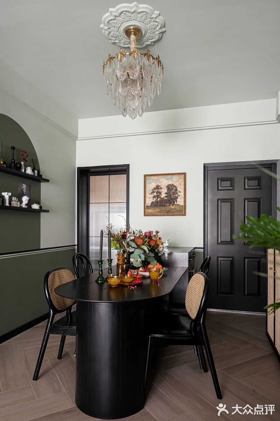 [礼花]108㎡英式复古风，别具一格的橄榄绿色调，仿佛有魔法般，