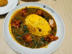 炸鸡块咖喱蛋包饭加青菜-CoCo壱番屋(久光百货店)
