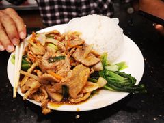 时菜肉片饭-愉园美食(江南中店)